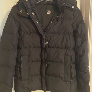 J Crew Black Puffer Jacket